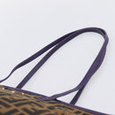 FENDI Zucca Canvas Tote Bag Black Brown Auth 202705-8