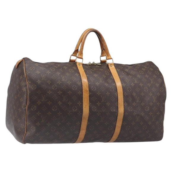 LOUIS VUITTON Monogram Keepall 60 Boston Bag M41422 LV Auth 202706