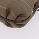 Burberrys Nova Check Shoulder Bag Canvas Beige Gold Auth 202710-17
