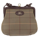 Burberrys Nova Check Shoulder Bag Canvas Beige Gold Auth 202710-13
