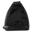 GUCCI Bamboo Shoulder Bag Patent Leather Black Silver 003 2113 0127 Auth 202711-2
