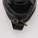 GUCCI Bamboo Shoulder Bag Patent Leather Black Silver 003 2113 0127 Auth 202711-6
