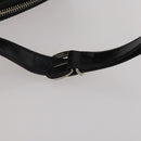 GUCCI Bamboo Shoulder Bag Patent Leather Black Silver 003 2113 0127 Auth 202711-8