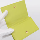BOTTEGA VENETA Cassette Maxi INTRECCIATO Card Case Leather Green Auth 202712M-8