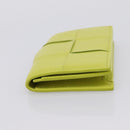 BOTTEGA VENETA Cassette Maxi INTRECCIATO Card Case Leather Green Auth 202712M-3
