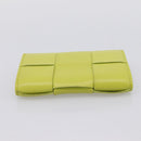 BOTTEGA VENETA Cassette Maxi INTRECCIATO Card Case Leather Green Auth 202712M-5