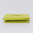 BOTTEGA VENETA Cassette Maxi INTRECCIATO Card Case Leather Green Auth 202712M-6