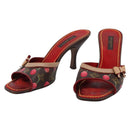 LOUIS VUITTON Monogram Cherry Mule Sandals 36 Marron LV Auth 202717-1