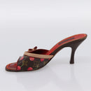 LOUIS VUITTON Monogram Cherry Mule Sandals 36 Marron LV Auth 202717-14