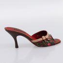 LOUIS VUITTON Monogram Cherry Mule Sandals 36 Marron LV Auth 202717-15