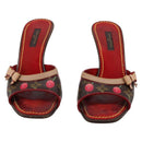 LOUIS VUITTON Monogram Cherry Mule Sandals 36 Marron LV Auth 202717-2