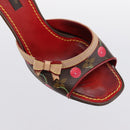 LOUIS VUITTON Monogram Cherry Mule Sandals 36 Marron LV Auth 202717-21