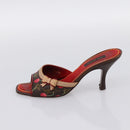 LOUIS VUITTON Monogram Cherry Mule Sandals 36 Marron LV Auth 202717-5