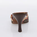 LOUIS VUITTON Monogram Cherry Mule Sandals 36 Marron LV Auth 202717-7