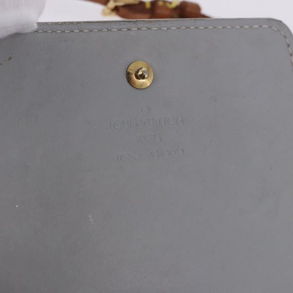 LOUIS VUITTON Monogram Vernis Walker Wallet Gris M91031 LV Auth 202718