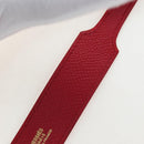 HERMES Artemis Bracelet Leather Red Auth 202720M-9