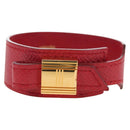 HERMES Artemis Bracelet Leather Red Auth 202720M-13