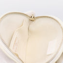 CHANEL Camelia Coin Purse Lamb Skin White Gold CC Auth 202721M-16