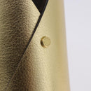 LOUIS VUITTON Monogram Pocrayon Gaston Pen Case Gold LV Auth 202723A-8