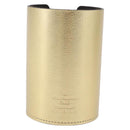 LOUIS VUITTON Monogram Pocrayon Gaston Pen Case Gold LV Auth 202723A-2