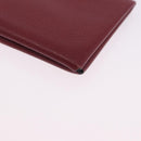 HERMES Calvi Card Case Leather Red Auth 202724M-16