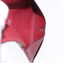 HERMES Calvi Card Case Leather Red Auth 202724M-9