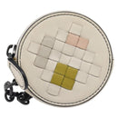 BOTTEGA VENETA INTRECCIATO Coin Purse Leather Ivory Auth 202725A-13