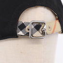 BURBERRY Novachek Cap Canvas XL Black Silver Auth 202726M-6
