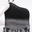 Christian Dior Trotter Canvas Saddle Pouch Gray Silver Auth 202727V-13