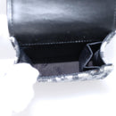 Christian Dior Trotter Canvas Saddle Pouch Gray Silver Auth 202727V-14