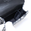 Christian Dior Trotter Canvas Saddle Pouch Gray Silver Auth 202727V-15