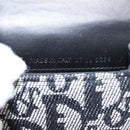 Christian Dior Trotter Canvas Saddle Pouch Gray Silver Auth 202727V-17