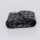 Christian Dior Trotter Canvas Saddle Pouch Gray Silver Auth 202727V-5
