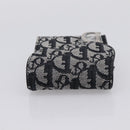 Christian Dior Trotter Canvas Saddle Pouch Gray Silver Auth 202727V-6