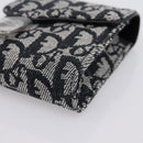 Christian Dior Trotter Canvas Saddle Pouch Gray Silver Auth 202727V-8