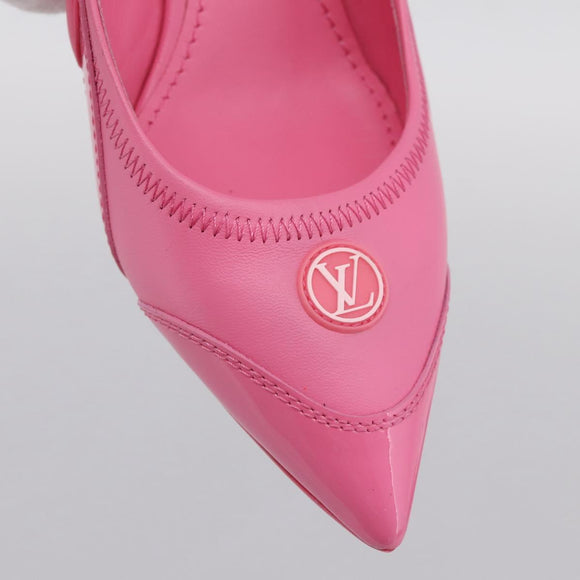 LOUIS VUITTON Arclight Pointed Toe Pumps Leather Pink LV Auth 202728M