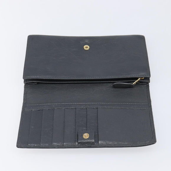 BALENCIAGA Classic Continental Zip Wallet Leather Gray Gold 253054 Auth 202730A
