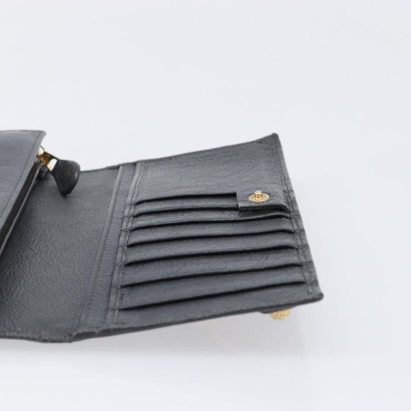 BALENCIAGA Classic Continental Zip Wallet Leather Gray Gold 253054 Auth 202730A