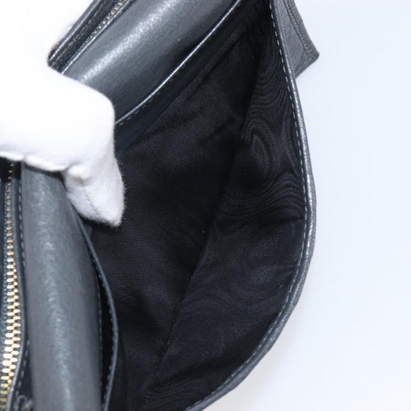 BALENCIAGA Classic Continental Zip Wallet Leather Gray Gold 253054 Auth 202730A