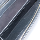 BALENCIAGA Classic Continental Zip Wallet Leather Gray Gold 253054 Auth 202730A-25