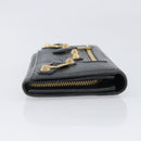 BALENCIAGA Classic Continental Zip Wallet Leather Gray Gold 253054 Auth 202730A-4