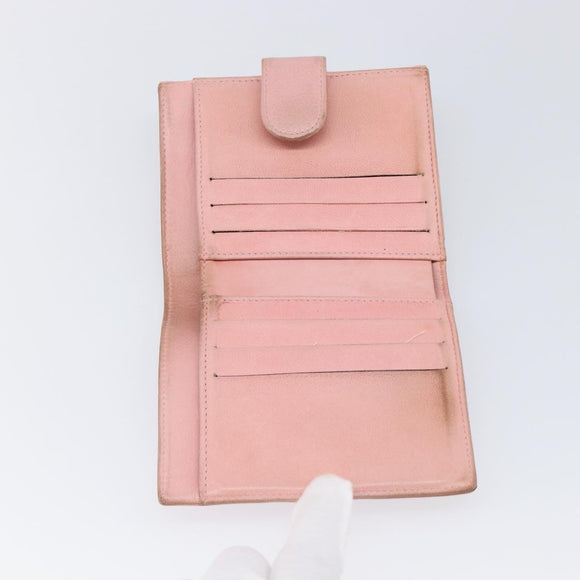 CHANEL Wallet Caviar Skin Pink Gold CC Auth 202731