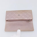 CHANEL Matelasse Wallet Canvas Pink Silver CC Auth 202732-14