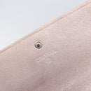 CHANEL Matelasse Wallet Canvas Pink Silver CC Auth 202732-15