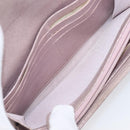 CHANEL Matelasse Wallet Canvas Pink Silver CC Auth 202732-18