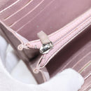 CHANEL Matelasse Wallet Canvas Pink Silver CC Auth 202732-19