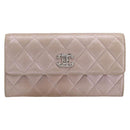 CHANEL Matelasse Wallet Canvas Pink Silver CC Auth 202732-2