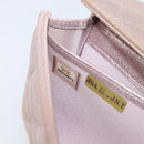 CHANEL Matelasse Wallet Canvas Pink Silver CC Auth 202732-23