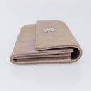 CHANEL Matelasse Wallet Canvas Pink Silver CC Auth 202732-4