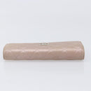 CHANEL Matelasse Wallet Canvas Pink Silver CC Auth 202732-6